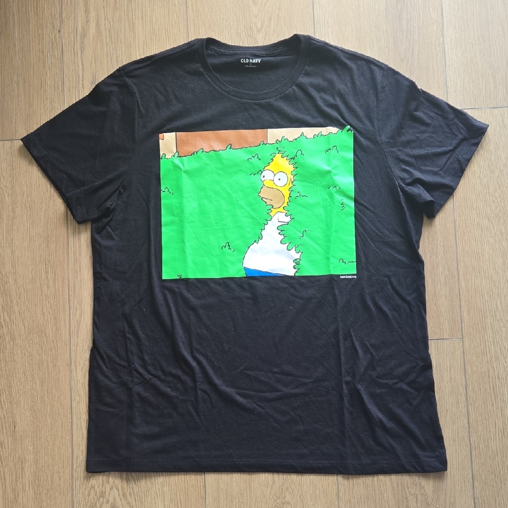 Old Navy Black T-Shirt with Simpsons Graphic